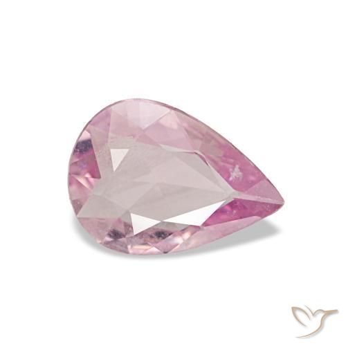 Zaffiro naturale rosa da 0,45 ct, taglio a pera, VS