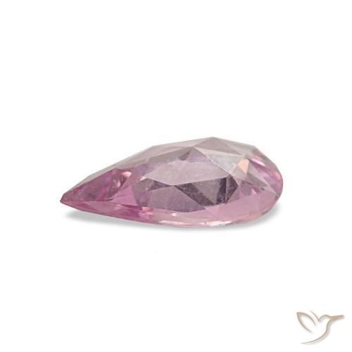 Zaffiro naturale rosa da 0,45 ct, taglio a pera, VS