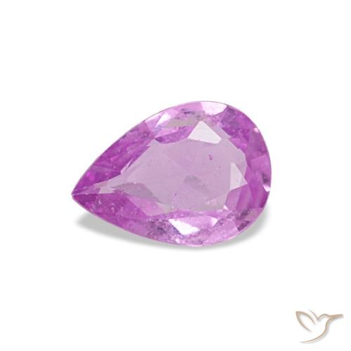 0.28ct porpora zaffiro, taglio a pera, VS