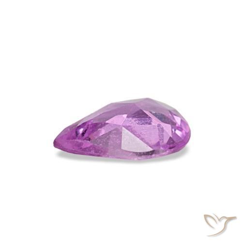 Zaffiro naturale porpora da 0,28 ct, taglio a pera, VS