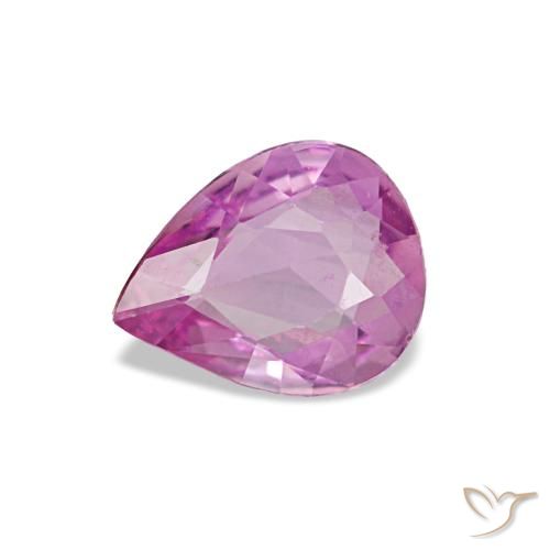 Zaffiro naturale porpora da 0,46 ct, taglio a pera, VS