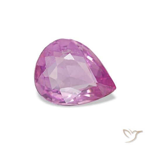 Zaffiro naturale porpora da 0,46 ct, taglio a pera, VS