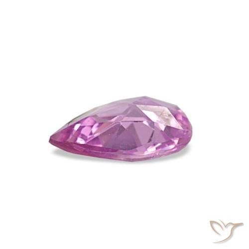 Zaffiro naturale porpora da 0,46 ct, taglio a pera, VS