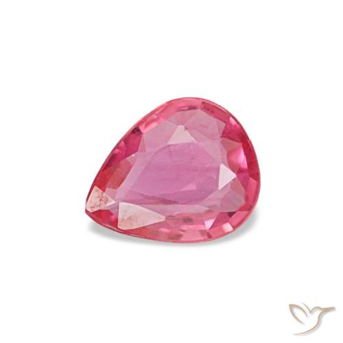 Zaffiro naturale rosa da 0,28 ct, taglio a pera, VS