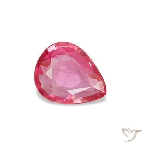 Zaffiro naturale rosa da 0,28 ct, taglio a pera, VS