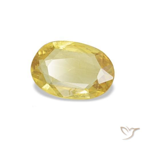 Zaffiro naturale giallo da 0,34 ct, taglio ovale, VS