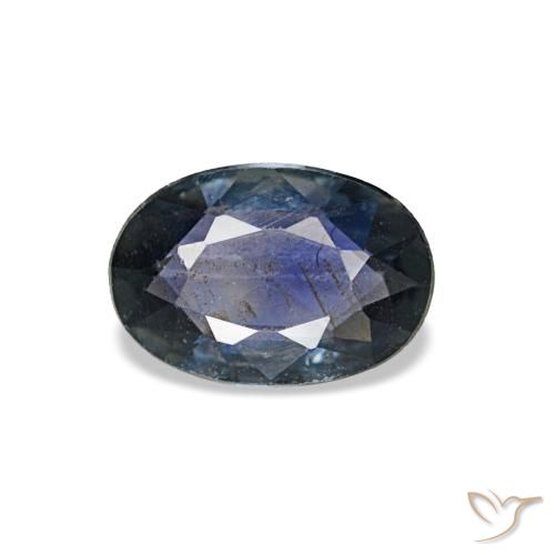 Zaffiro naturale blu da 0,49 ct, taglio ovale, VS