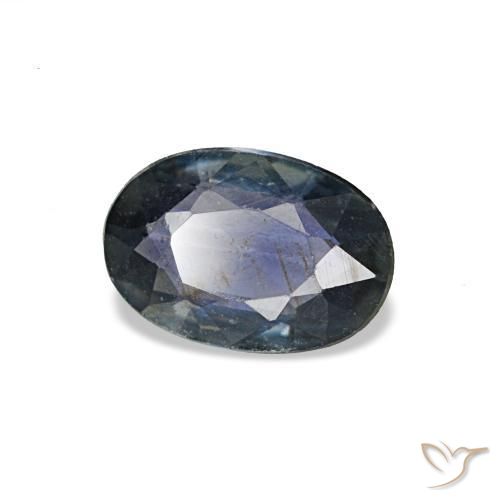 Zaffiro naturale blu da 0,49 ct, taglio ovale, VS