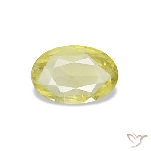 Zaffiro naturale giallo da 0,28 ct, taglio ovale, VVS-VS