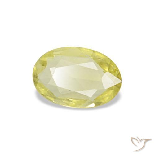 Zaffiro naturale giallo da 0,28 ct, taglio ovale, VVS-VS