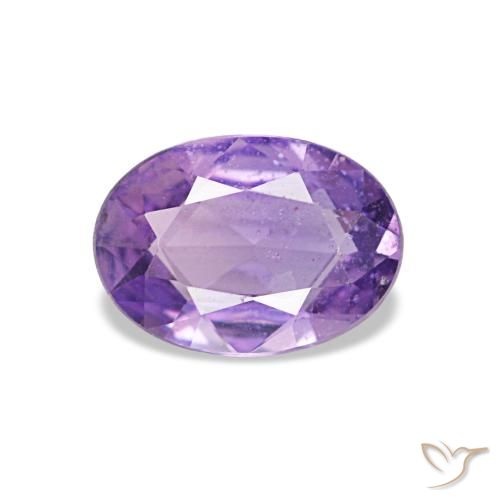 Zaffiro naturale viola da 0,75 ct, taglio ovale, VS