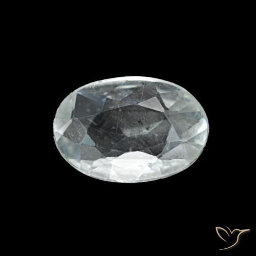 Zaffiro naturale grigio da 0,37 ct, taglio ovale, VVS-VS