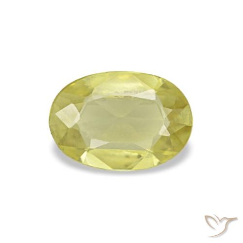 Zaffiro naturale giallo da 0,45 ct, taglio ovale, VVS-VS