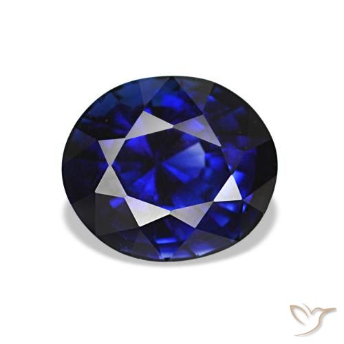 Zaffiro naturale blu da 1,34 ct, taglio ovale, VVS