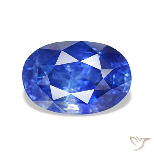 Zaffiro naturale blu da 1,41 ct, taglio ovale, VS