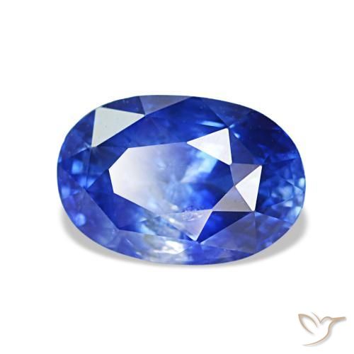 Zaffiro naturale blu da 1,41 ct, taglio ovale, VS
