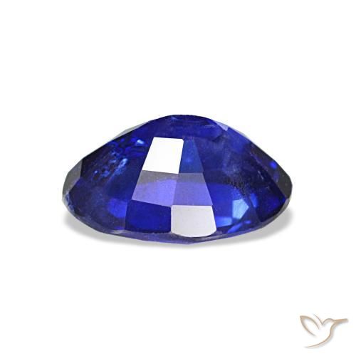 Zaffiro naturale blu da 1,43 ct, taglio ovale, VS