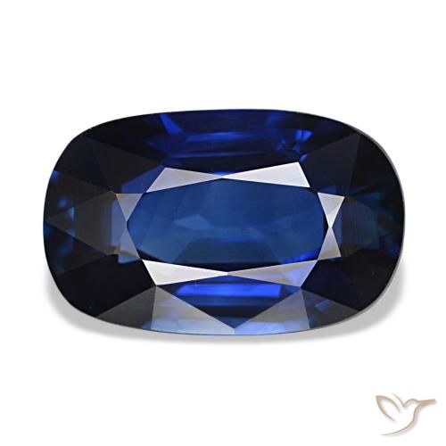 Zaffiro naturale blu da 3,01 ct, taglio a cuscino, VVS