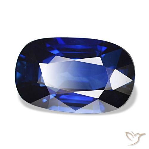 Zaffiro naturale blu da 3,01 ct, taglio a cuscino, VVS