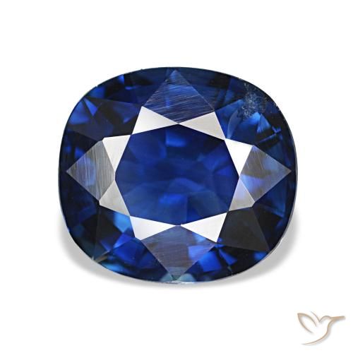 Zaffiro naturale blu da 2,25 ct, taglio a cuscino, VS