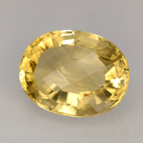 Scapolite naturale giallo da 5,95 ct, taglio ovale, VS