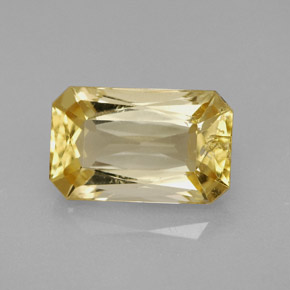 Scapolite naturale giallo da 3,24 ct, taglio smeraldo, VS-SI