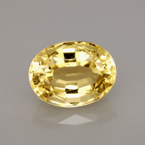 Scapolite naturale giallo da 2,89 ct, taglio ovale, VVS-VS