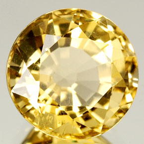 Scapolite naturale giallo da 3,94 ct, taglio rotondo, VS
