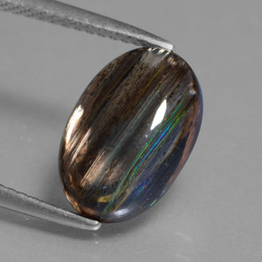 Scapolite naturale multicolore da 3,89 ct, taglio ovale, trasparente