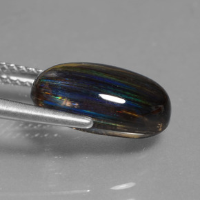 Scapolite naturale multicolore da 3,89 ct, taglio ovale, trasparente