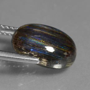 Scapolite naturale multicolore da 4,07 ct, taglio ovale, trasparente