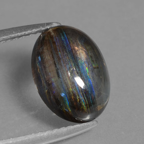 Scapolite naturale multicolore da 3,85 ct, taglio ovale, trasparente