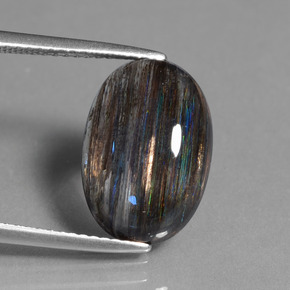 Scapolite Arcobaleno colorato naturale da 6.32 ct, Taglio ovale, Trasparente