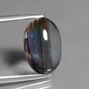 Scapolite naturale multicolore da 5,76 ct, taglio ovale, trasparente
