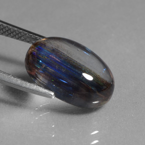 Scapolite naturale multicolore da 5,76 ct, taglio ovale, trasparente