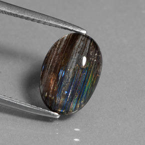 Scapolite naturale multicolore da 2,59 ct, taglio ovale, trasparente