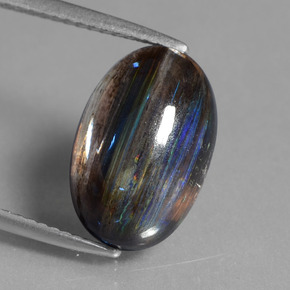 Scapolite naturale multicolore da 6,73 ct, taglio ovale, trasparente