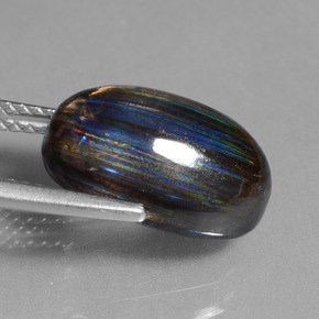 Scapolite naturale multicolore da 6,73 ct, taglio ovale, trasparente