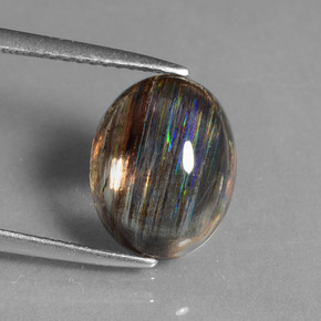 Scapolite Arcobaleno colorato naturale da 4.16 ct, Taglio ovale, Trasparente