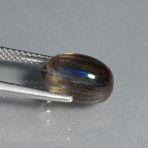 Scapolite naturale multicolore da 3,70 ct, taglio ovale, trasparente