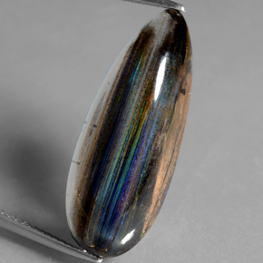 Scapolite Arcobaleno colorato naturale da 15.08 ct, Forma a pera, Trasparente
