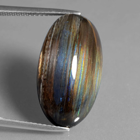 Scapolite naturale multicolore da 13,48 ct, taglio ovale, traslucido