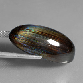Scapolite naturale multicolore da 13,48 ct, taglio ovale, traslucido