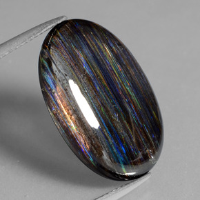 Scapolite Arcobaleno colorato naturale da 10.82 ct, Taglio ovale, Traslucido