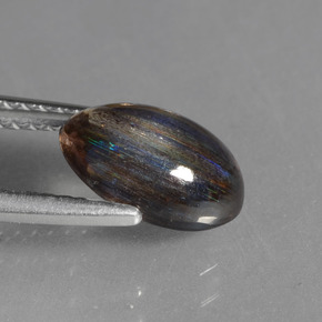 Scapolite Arcobaleno colorato naturale da 1.84 ct, Taglio ovale, Trasparente