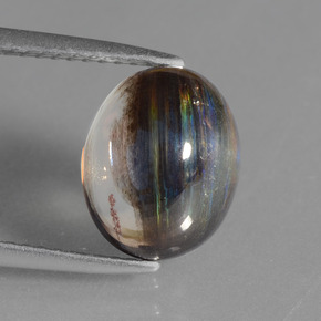 Scapolite naturale multicolore da 4,52 ct, taglio ovale, trasparente