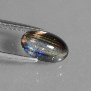 Scapolite naturale multicolore da 1,45 ct, taglio ovale, trasparente
