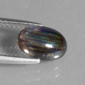 Scapolite naturale multicolore da 2,00 ct, taglio ovale, trasparente
