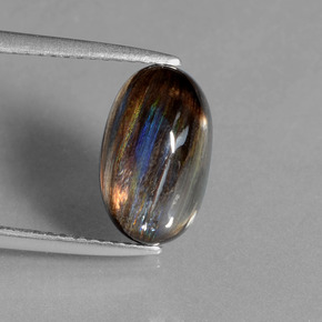 Scapolite Arcobaleno colorato naturale da 4.11 ct, Taglio ovale, Trasparente