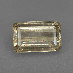 Scapolite naturale multicolore da 6,56 ct, taglio smeraldo, trasparente